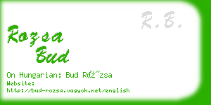 rozsa bud business card